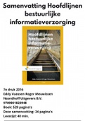 Samenvatting hoofdlijnen bestuurlijke informatieverzorging 7e druk 2016