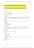 AGNP Board Exam Question and Answers - Hematology Prescription(RATED A+)