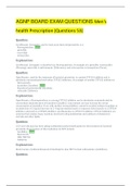 AGNP Board Exam Question and Answers - Mens Health Prescribing(GOOD SCORES)