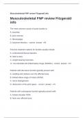 Musculoskeletal FNP review Fitzgerald info Question and answers 100% correct 