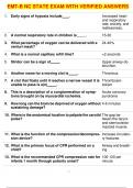 EMT-B NC STATE EXAM WITH VERIFIED ANSWERS