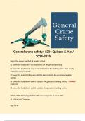 General crane safety/ 120+ Quizzes & Ans/ 2024-2025. op B) Lower the load slowly, stop a few inches from the landing point, then slowly lower the rest of the way C) Lower the load at full speed until the load contacts the ground or landing surface D) Lowe