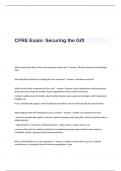 CFRE Exam Questions and Answers- Securing the Gift