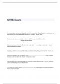 CFRE Exam Complete Questions and Answers