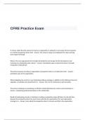 CFRE Practice Exam Questions and Correct Solutions