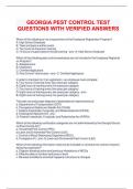 GEORGIA PEST CONTROL TEST QUESTIONS WITH VERIFIED ANSWERS