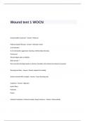 Wound Test 1  Questions and Answers -WOCN 