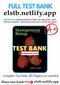 Test Bank for Developmental Biology 12th Edition Barresi Questions With Complete Solutions Verified