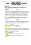 NR 507 CH05 quiz Chapter 5: Genes, Environment-Lifestyle, and Common Diseases