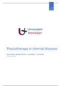 Samenvatting Physiotherapy in Internal diseases (1MA) - Oncological Rehabilitation