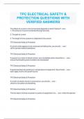 TPC ELECTRICAL SAFETY & PROTECTION QUESTIONS WITH VERIFIED ANSWERS