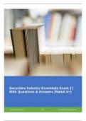 Securities Industry Essentials Exam 2 | With Questions & Answers (Rated A+)