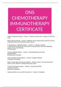 ONS CHEMOTHERAPY IMMUNOTHERAPY CERTIFICATE