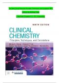 TEST BANK for Clinical Chemistry Principles, Techniques, and Correlations 9th Edition by Bishop Fody, All 31 Chapters Covered, Verified Latest Edition