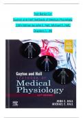 TEST BANK For Guyton and Hall Textbook of Medical Physiology, 14th Edition by John E. Hall; Michael E. Hall, Verified Chapters 1 - 86, Complete Newest Version