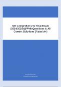 SIE Comprehensive Final Exam (2024/2025) || With Questions & All Correct Solutions (Rated A+)