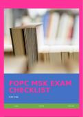 FOPC MSK EXAM CHECKLIST