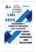 LML4805 Assignment 1 (COMPLETE ANSWERS) Semester 2 2024 - DUE 16 August 2024