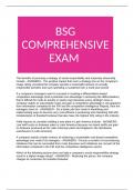 BSG COMPREHENSIVE EXAM 