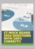 CT MOCK BOARD 2024 QUESTIONS WITH 100% CORRECT!!