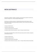 NCM 118 FINALS Exam Questions and Correct Answers