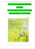 TEST BANK For Campbell Essential Biology, 7th Edition by Simon & Dickey, All 29 Chapters Covered, Verified Latest Edition