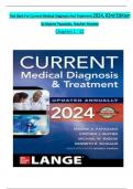 TEST BANK For Current Medical Diagnosis And Treatment 2024, 63rd Edition By Maxine Papadakis, Stephen Mcphee, Verified Chapters 1 - 42, Complete Newest Version