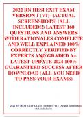 2022 RN HESI EXIT EXAM VERSION 1 (V1)- (ACTUAL SCREENSHOTS) (ALL INCLUDED!!) LATEST 160 QUESTIONS AND ANSWERS  WITH RATIONALES COMPLETE AND WELL EXPLAINED 100% CORRECTLY VERIFIED BY EXPERTS AND GRADED A+ LATEST UPDATE 2024 100% GUARANTEED SUCCESS AFTER DO