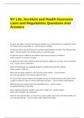 NY Life, Accident and Health Insurance Laws and Regulations Questions And Answers.