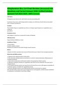 Binghamton Bio 114 Final Review (Answered) 430 Questions and Correct Answers With Verified Solution, Updated Fall 2024/2025. 100% Correct.