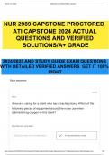 NUR 2989 CAPSTONE PROCTORED  ATI CAPSTONE 2024 ACTUAL QUESTIONS AND VERIFIED SOLUTIONS/A+ GRADE