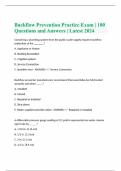 Backflow Prevention Practice Exam | 100 Questions and Answers | Latest 2024