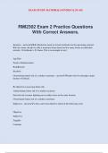 RMI2302 Exam 2 Practice Questions With Correct Answers.