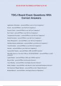 TDCJ Board Exam Questions With Correct Answers