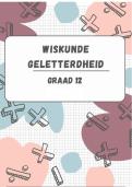 Graad 12 Wiskunde Geletterdheid Notas- Meeting, Finansies, Datahanteering.