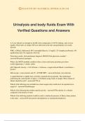 Urinalysis and body fluids Exam With Verified Questions and Answers