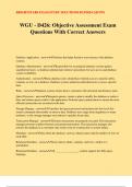 WGU - D426: Objective Assessment Exam Questions With Correct Answers