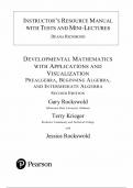 Developmental Mathematics with Applications and Visualization Prealgebra, Beginning Algebra, and Intermediate Algebra 2nd Edition by Gary K. Rockswold