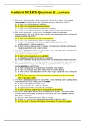 NURSING FUNDAMENTA - Module 6 NCLEX Questions & Answers.