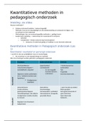 Samenvatting  Kwantitatieve Methoden In Pedagogisch Onderzoek (B-KUL-P0R91A)