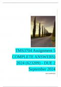 TMS3704 Assignment 5 COMPLETE ANSWERS) 2024 (623209) - DUE 2 September 2024