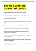 Reta Test 1 Questions & Answers 100% Correct!!