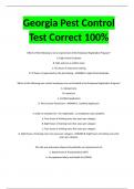 Georgia Pest Control Test Correct 100%