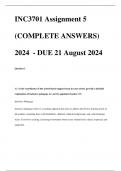 INC3701 Assignment 5 (COMPLETE ANSWERS) 2024 - DUE 21 August 2024