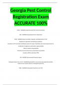 Georgia Pest Control Registration Exam ACCURATE 100%