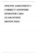 MNE3701 ASSIGNMENT 1 CORRECT ASNSWERS SEMESTER 2 2024 GUARANTEED DISTINCTION.