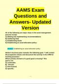 AAMS Exam Questions and Answers- Updated Version