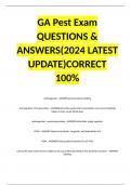 GA Pest Exam QUESTIONS & ANSWERS(2024 LATEST UPDATE)CORRECT 100%