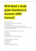 RETA Book 1 study guide Questions & Answers 100% Correct!!