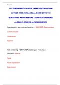 TCI THERAPEUTIC CRISIS INTERVENTION EXAM LATEST 2024-2025 ACTUAL EXAM WITH 150  QUESTIONS AND ANSWERS (VERIFIED ANSWERS)  ALREADY GRADED A+(BRANDNEW!!!)